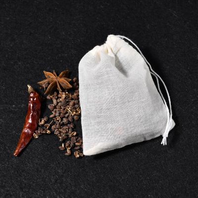 China Reusable Biodegradable Biodegradable Cotton Tea Bag Unbleached Tea Bags Empty Cotton Tea Bag for sale