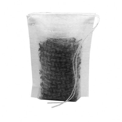 China Factory Supply Biodegradable Empty Corn Fiber Biodegradable Tea Bags With Drawstring String for sale