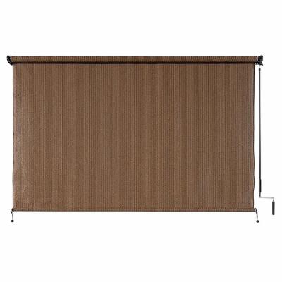 China HDPE Custom Outdoor Crank Slat Fashion Window Shades Cordless Roller Shade With Valance for sale