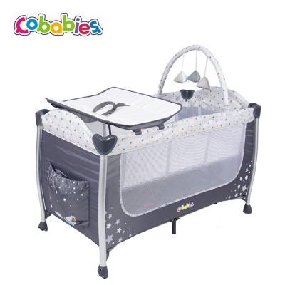 China Playing And Sleeping Toddler Baby Foldable Travel Cradle Bed for sale