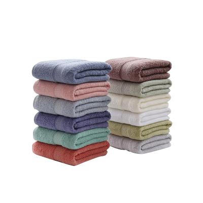 China Professional Solid Color Production 100% Cotton Bath Towel Household Bath Towel for sale