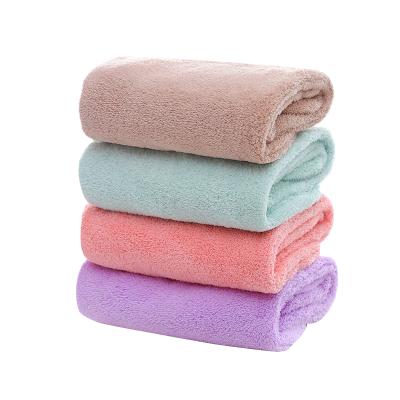 China Hair Towel 25x65cm 100% Polyester Multicolor Towels Wiping Hair Towel Soft Towel for sale