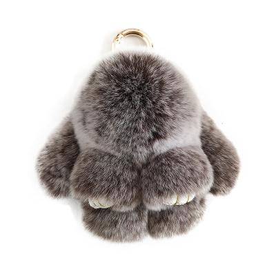 China Plush Car Bag Ornaments Rabbit Fur Key Chain Key Chain for sale