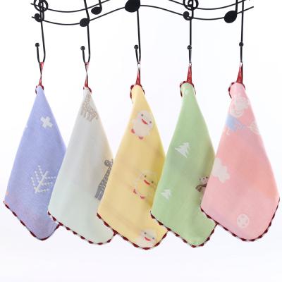 China Gauze Cotton Handkerchief Baby Towel QUICK DRY Square Hand Towel for sale