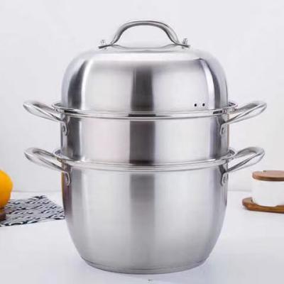 China Stainless Steel Viable Compound Universal Pot Bottom 3 Layers Thicken Universal Soup Pot Digester for sale