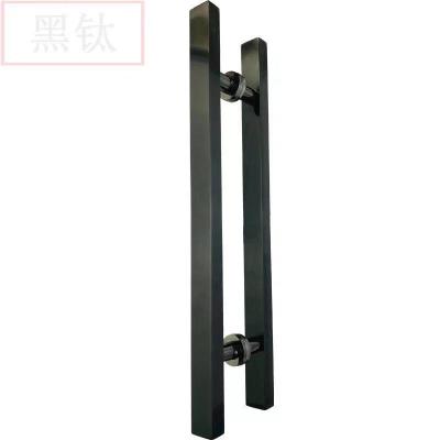 China Modern glass door handle stainless steel H type material the hotel door flip handshandle factory direct supply for sale