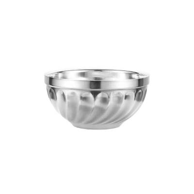 China Korean Manufacturer Sustainable Supply Source Stainless Steel Double-Layer Children's Iron Bowl Double-Layer Iron Bowl Thermal Insulation Bowl for sale