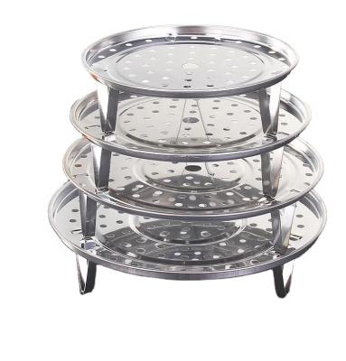 China 14#highKitchen Viable Cooking Tools Cooker Tripod Stainless Steel Bread Dumplings Dinner Dish Steamer Basket Rack With Detachable Rack for sale