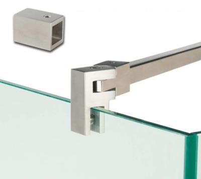 중국 Stainless Steel Shower Room Sliding Door Connector Glass Panel Strengthen Support Bar 판매용