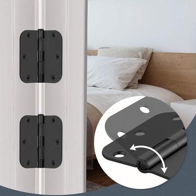 China Hardware Accessory Steel Door Hinge Matt Black Iron Corner Ball Bearing Flat Metal Folding Window Hinge for sale