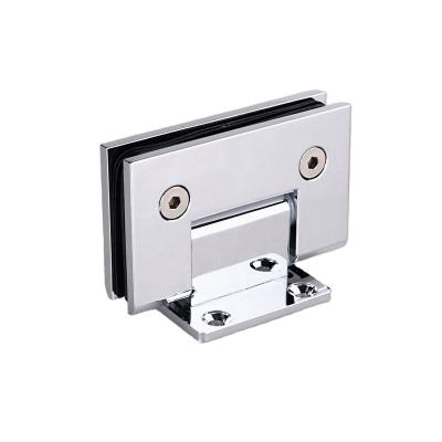 China Solid Brass Shower Door Hinge Black Rubber Gasket Chrome Finish Shower Hinges for sale