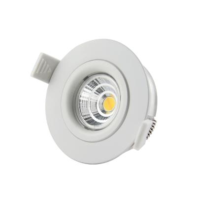 China Downlight ip44 2000k-3000k 1800k-3000k low to heat recessed led downlight 68mm CE Rohs NEMKO for sale