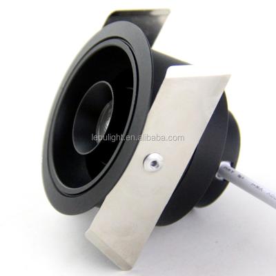 China Embeded Mini COB 3w Spotlight Black Double Ring Adjustable Commercial Lighting for sale