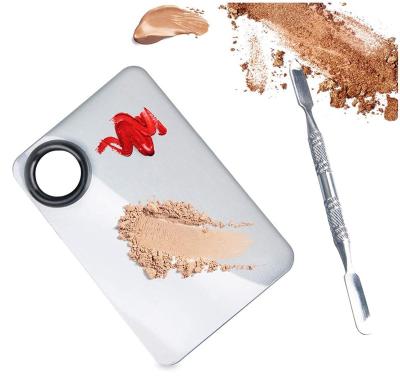 China Wholesale Salon Durable Beauty Color Palette Makeup Private Label Factory Cream Blending Palette With One Nail Art Spatula Makeup Palette for sale