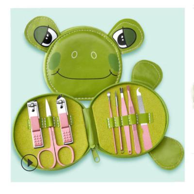 China Hot Selling 2020 Exquisite Baby Stainless Steel Manicure Set Kids Nail Care Set 8 Pieces for sale