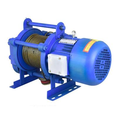 China high speed Electric Cable Winch 10 ton material lifting double drum motor for car use for sale