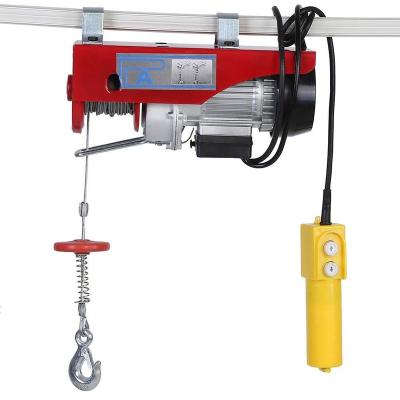 Chine type 500kg 220v motor 1000kg small mini wire rope electric cable Pulley chain hoist crane winch à vendre