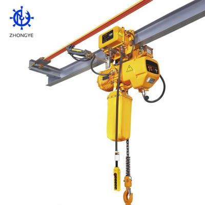 China Low noise material handling equipment chain electric hoist with Manual or Electric Trolley with hook for sale