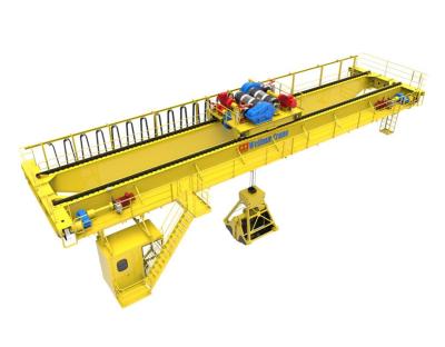 China QZ type coal Overhead Bridge Crane bucket double beam marking for sale