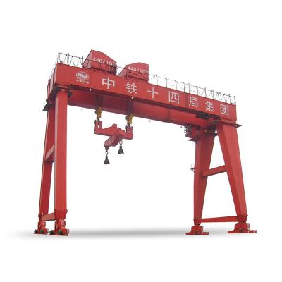 China High quality 30m span 45t straddle carrier shipping portable lifting rtg portal container gantry crane price en venta