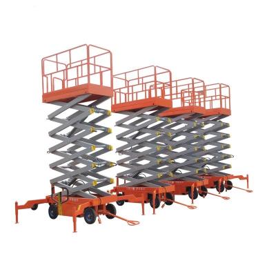 China Battery powered Mobile Scissor Lift self-propelled electric platform automatic painting hydraulic à venda