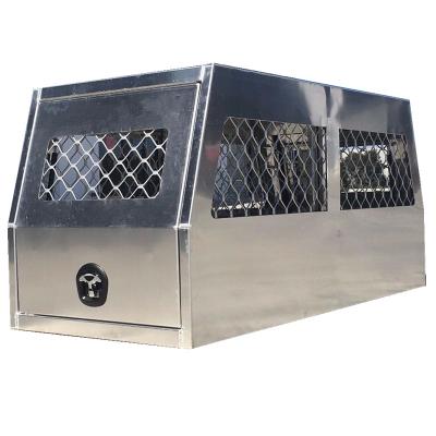 China Durable FLAT Aluminum Dog Cage Ute Tray Canopy Half Dog Box 1780x700Lx850Hmm Dogbox for sale