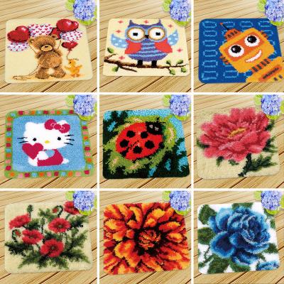 China Blanket Kit Needlework Sets Cushion, Latch Hook China Rug Embroidery DIY Kits Crochet Yarn Kits for sale