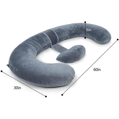 China Anti-Static Comfortable Pillow For Pregnant Women, Soft Velvet Body Support Pillow for sale