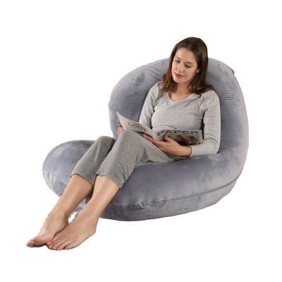 China Amazon Anti-Static Sells Gray Velvet Pillows For Pregnant Women To Support The Whole Body Of Pregnant Women for sale