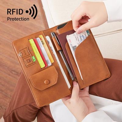 China Fashion MIYIN 2021 Multifunctional Card Holder Hot Selling PU Passport Leather Holders Travel Rfid Wallets for sale