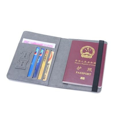 China High Quality MIYIN Passport Holder RFID Blocking In Slim Folding Convenient Elastic Card Holder Card Wallet Travel Belt Passport Holder for sale