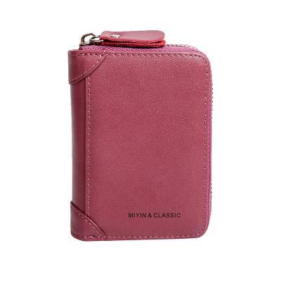 China RFID Blocking Protect Organ Anti-theft Large Capacity Multifunctional Wallet Card Holder MIYIN New Product RFID Leather Card Holder for sale