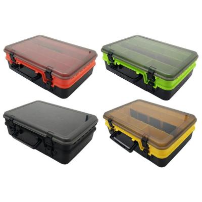 China Portable Durable Double Sided Wooden Shrimp Lure Box, Multi-Compartment Plastic Lure Storage Box for sale