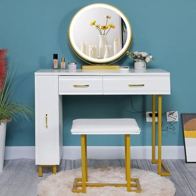 China Other Best Selling Mirrored Make Up Vanity Table Modern Dressing Table Accessories Set With Stool Dresser for sale