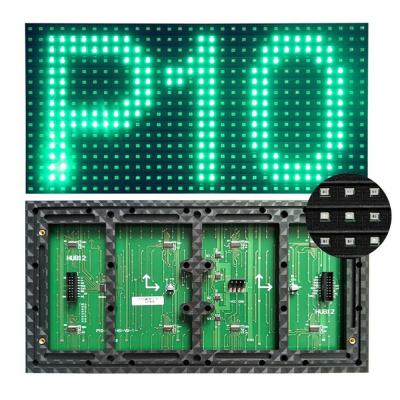 China Outdoor P10 Led Module Green Color Led Dot Matrix Display Module for sale