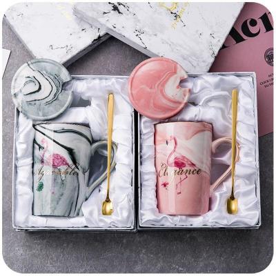 China Viable Custom Marble Ceramic Mug Marbled Coffee Gift Mugs Gift Box Set Coffee Mug for sale