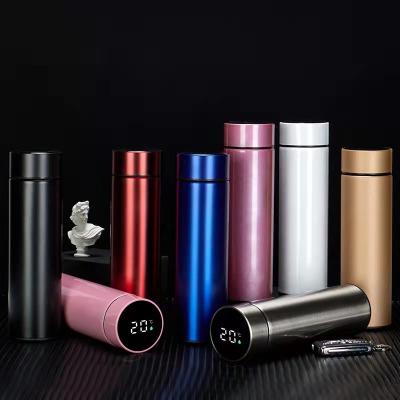 China Hot Sale Stainless Steel Thermos Mug Viable Smart Vacuum Flasks Vacuum Insulated Cup With Digital Display for sale