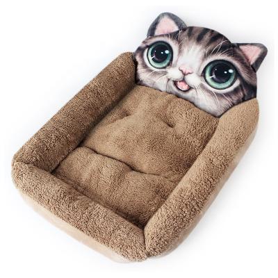 China Viable 3D Cartoon Nest Bed Kennel Cats Bed Small and Large Dog Nest Square Pet Animal for sale