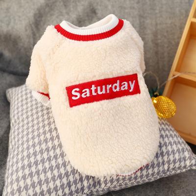 China Sustainable Popular Luxury Soft Plush Pet Clothes Wholesale Dog Cats Clothes Dog Wear for sale