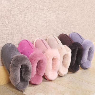 China New Style Trend Fashion Slipper Furry Warm Shoes Custom Cotton Home Slippers For Autumn And Women Winter Flat Slippers for sale