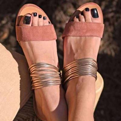 China New Arrival 2021 Fashion Trend Plus Size Ladies Slippers Summer Fashion Sandal Custom Home Slippers for sale