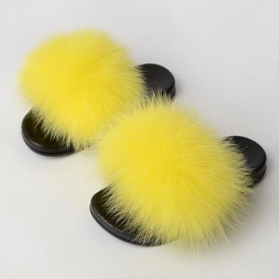 China 2021 Hot Selling New Style Children's S Plush Breathable Slippers Fashion Designer Fur Fox Fur Bedroom Slippers for sale