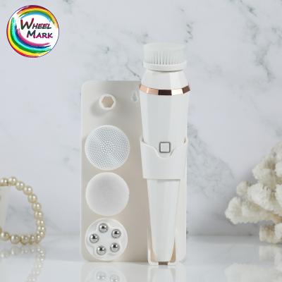 China Home Use DEEP CLEANING Spin Waterproof 4 Brush Master Personal Care Sonic Facial Cleansing Brush for sale