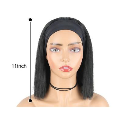 China Other BOBO Straight Synthetic Fiber Wig Gradient Color Wigs With Headband for sale