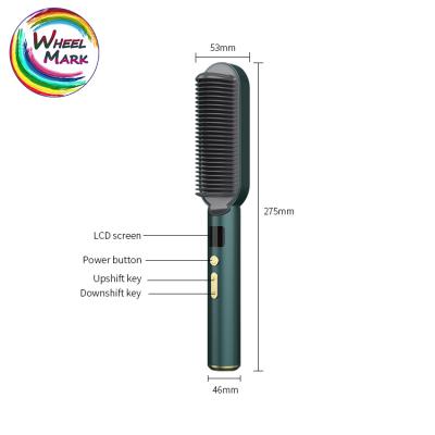 China OEM Factory Outdoor Hair Straightener Brush Ceramic Portable Beard Straightener for sale