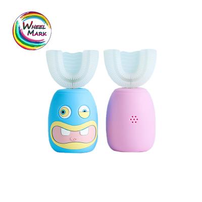 China ABS+ Silicone Sonic Electric Rechargeable U Shaped Ipx 6 Automatic With Light Electric Toothbrush For Kids for sale