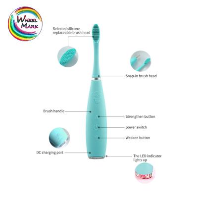 China Silicone+ABS Smart Waterproof Portable Cheap Wireless Rechargeable Electronic Electric Toothbrush for sale