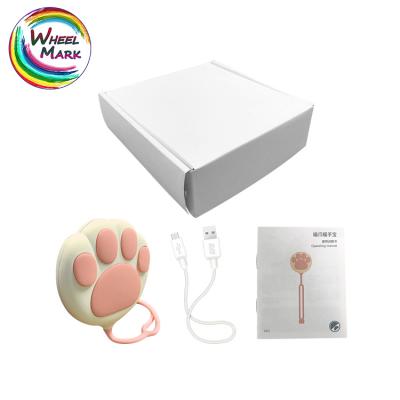 China Creative warm hand hand treasure usb hotel cat paw white and pink 5w charging electric warmer for sale