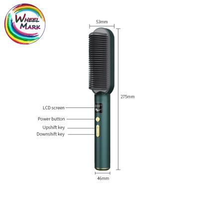 China Heating Exteriors Brush Ceramic Coating Automatic Hair Crimper Hair Straightener Electric Brush PTC Hair Curler for sale