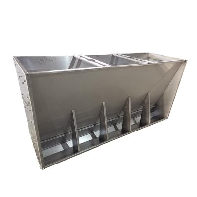 China Factory Farms Supply SS 304 Straight Double Side Pig Feeder For Nursery for sale